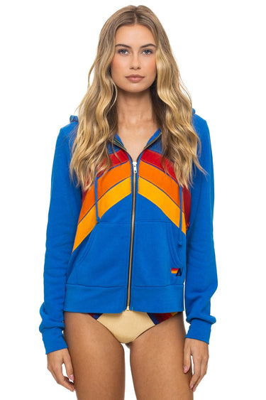 MOUNTAIN STITCH CHEVRON 4 ZIP HOODIE - ADVENTURE BLUE