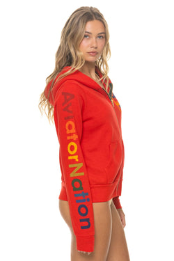 AVIATOR NATION VENICE HOODIE - RED