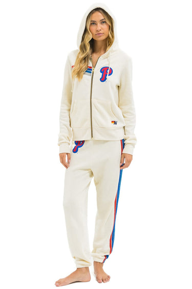 PHILLIES 5 STRIPE SWEATPANTS - VINTAGE WHITE // USA