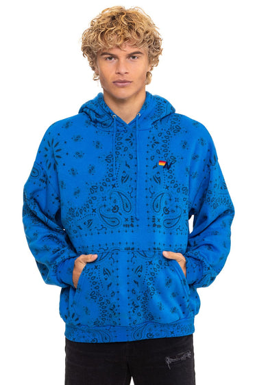 BANDANA RELAXED PULLOVER HOODIE - ADVENTURE BLUE
