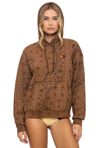 BANDANA  RELAXED PULLOVER HOODIE - CINNAMON