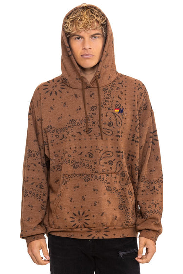 BANDANA  RELAXED PULLOVER HOODIE - CINNAMON