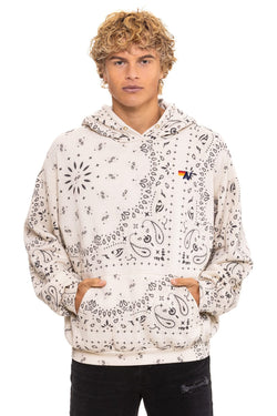 BANDANA RELAXED PULLOVER HOODIE - VINTAGE WHITE