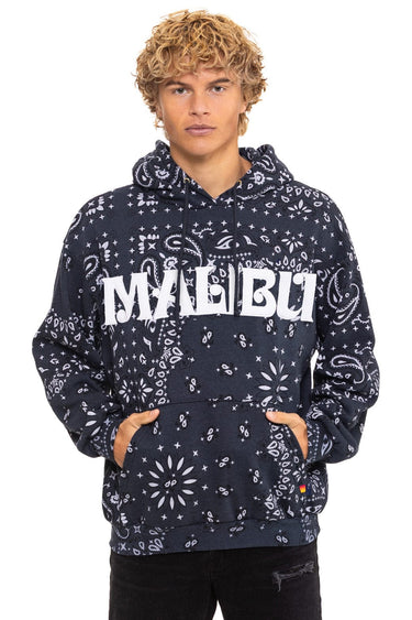 BANDANA MALIBU RELAXED PULLOVER HOODIE - CHARCOAL
