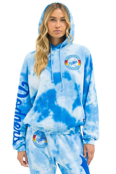 LOS ANGELES DODGERS HAND DYED RELAXED PULLOVER HOODIE TIE DYE