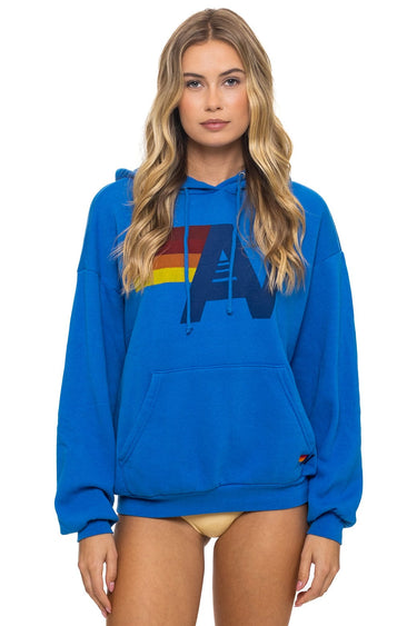 LOGO PULLOVER RELAXED HOODIE - ADVENTURE BLUE