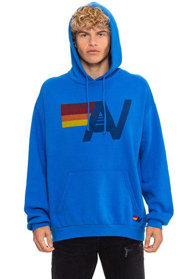 LOGO PULLOVER RELAXED HOODIE - ADVENTURE BLUE