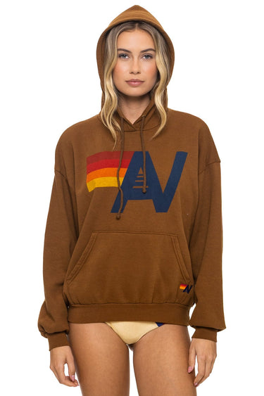 LOGO PULLOVER RELAXED HOODIE - CINNAMON