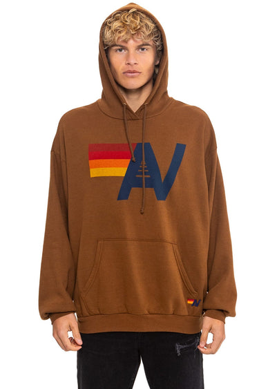 LOGO PULLOVER RELAXED HOODIE - CINNAMON