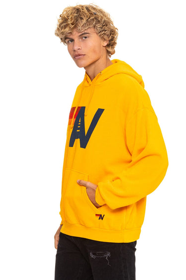 LOGO PULLOVER RELAXED HOODIE - GOLD