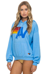 LOGO PULLOVER RELAXED HOODIE - SKY