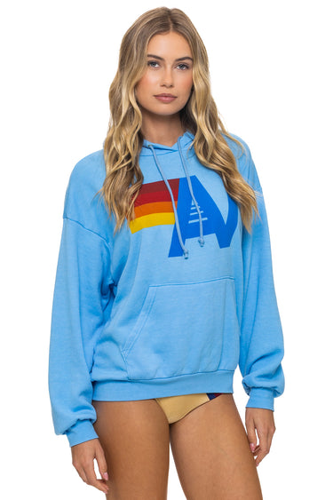 LOGO PULLOVER RELAXED HOODIE - SKY
