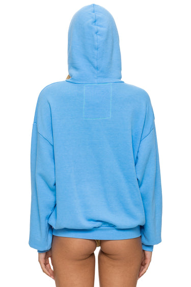 LOGO PULLOVER RELAXED HOODIE - SKY