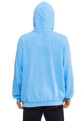 LOGO PULLOVER RELAXED HOODIE - SKY