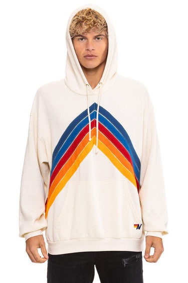 MOUNTAIN STITCH CHEVRON PULLOVER HOODIE RELAXED - VINTAGE WHITE