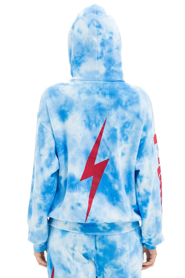 PHILLIES HAND DYED RELAXED PULLOVER HOODIE - TIE DYE BLUE