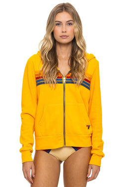 5 STRIPE HOODIE - GOLD