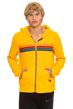 5 STRIPE HOODIE - GOLD
