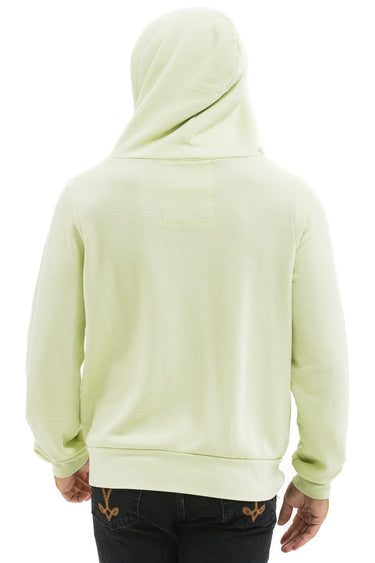 5 STRIPE HOODIE - LIME CREAM // WHITE NEON