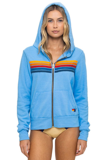 5 STRIPE HOODIE - SKY