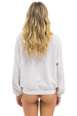 5 STRIPE RELAXED ZIP HOODIE - DOVE GREY // NEON