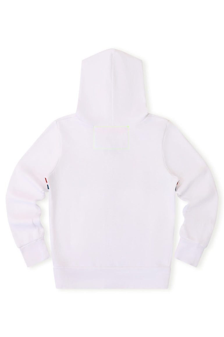 KID'S 5 STRIPE HOODIE - WHITE