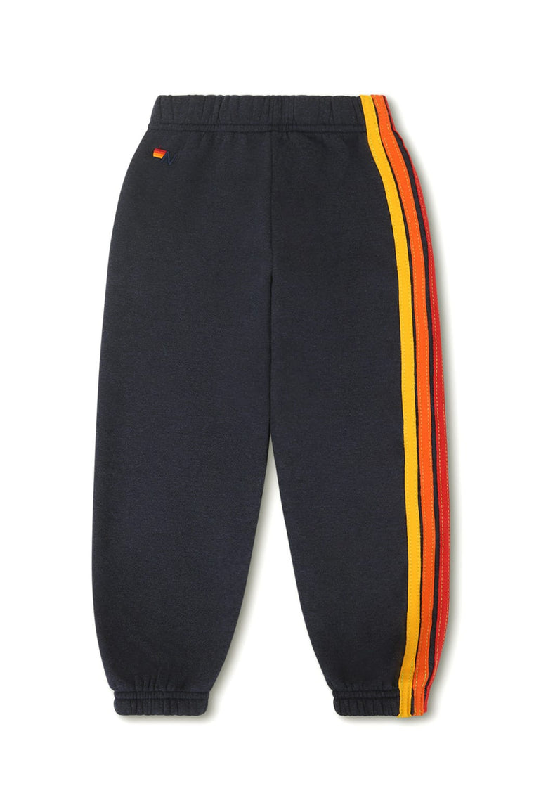 KID'S 5 STRIPE SWEATPANTS - CHARCOAL