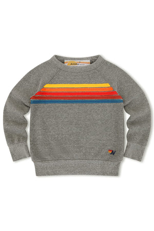 KID'S 5 STRIPE SWEATSHIRT - HEATHER GREY