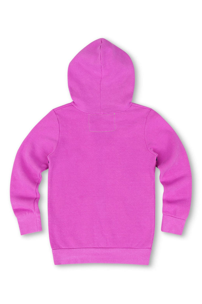 KID'S 5 STRIPE HOODIE - NEON PURPLE