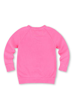 KID'S LOGO CREW SWEATSHIRT NEON PINK