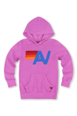 KID'S LOGO PULLOVER HOODIE - NEON PURPLE