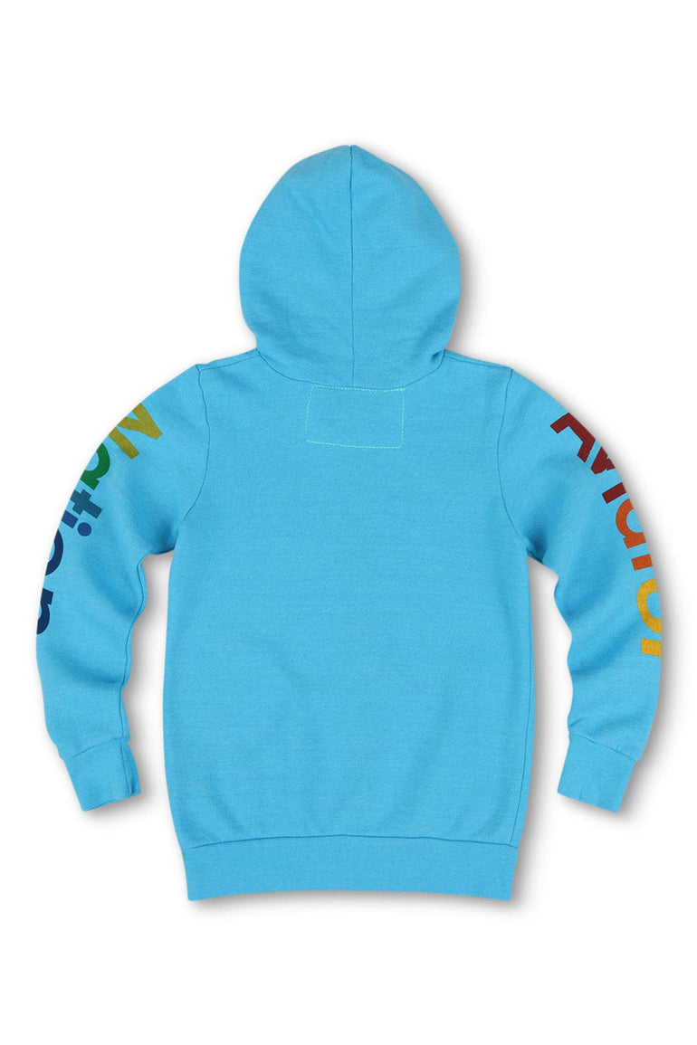 KID'S AVIATOR NATION VENICE ZIP HOODIE - NEON BLUE