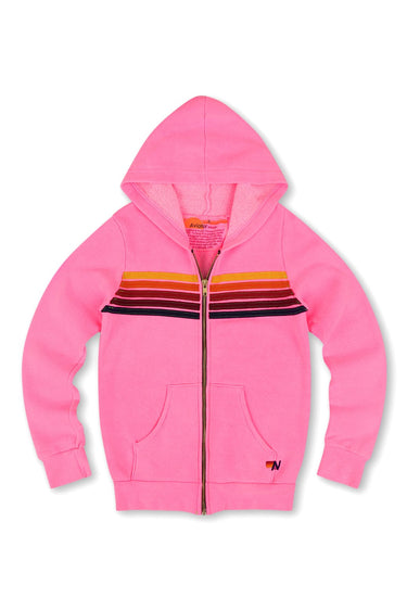 KID'S STRIPE HOODIE NEON PINK – Aviator Nation