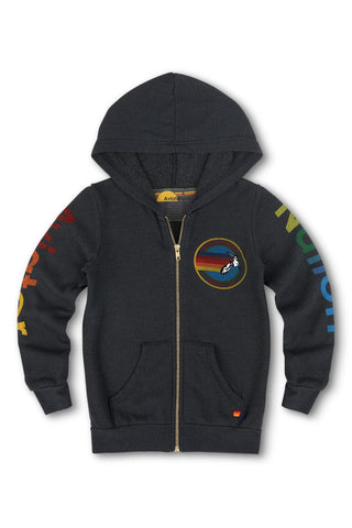 KID'S AVIATOR NATION VENICE ZIP HOODIE - CHARCOAL