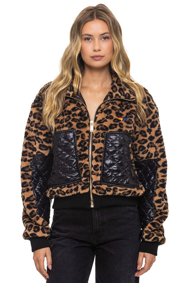 TEDDY FULL ZIP JACKET - CHEETAH