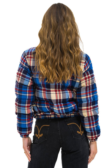 APRES PLAID PUFFER JACKET - PATRIOT PLAID