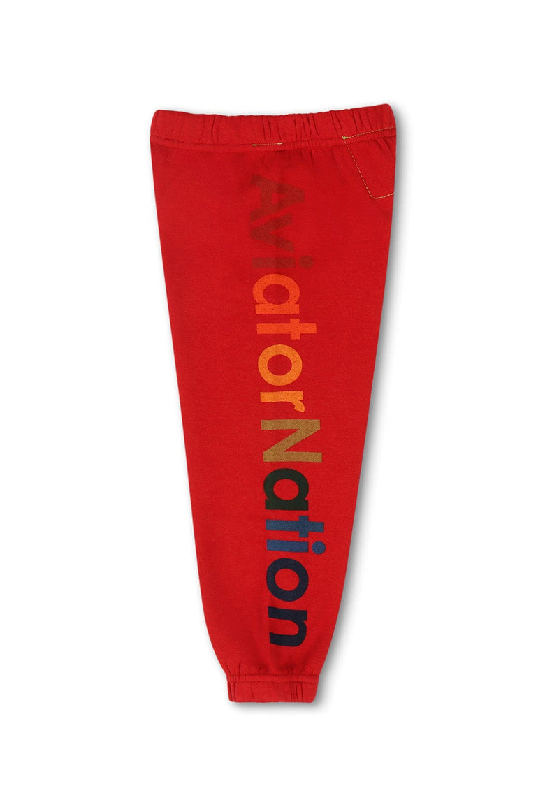 KID'S AVIATOR NATION VENICE SWEATPANTS - RED