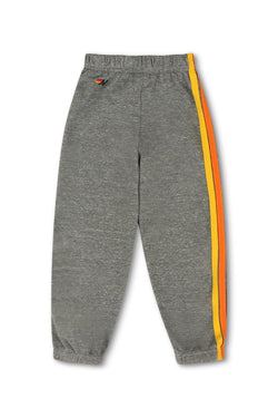 KID'S 5 STRIPE SWEATPANTS - HEATHER GREY