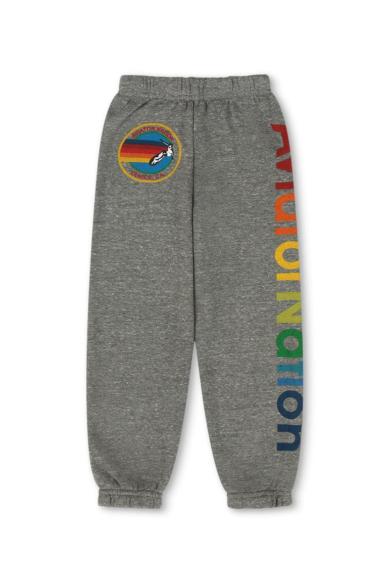 KID'S AVIATOR NATION VENICE SWEATPANTS - HEATHER GREY