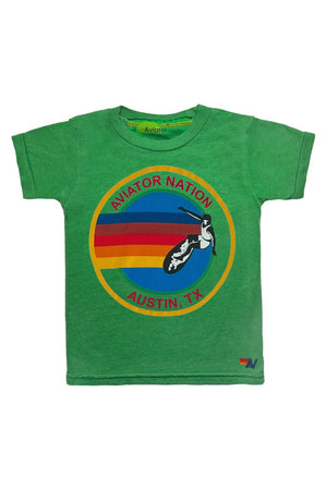 KID'S AVIATOR NATION AUSTIN TEE - KELLY GREEN
