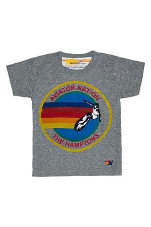 KID'S AVIATOR NATION HAMPTONS TEE - HEATHER GREY