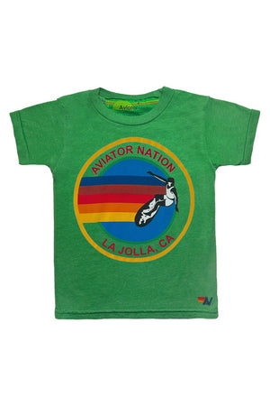 KID'S AVIATOR NATION LA JOLLA TEE - KELLY GREEN