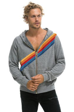 DISCO ZIP HOODIE - HEATHER GREY
