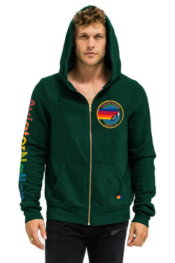 AVIATOR NATION ZIP HOODIE - MIAMI GREEN
