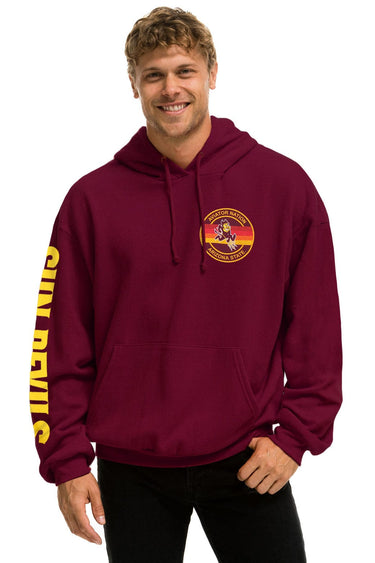 ASU FORK PULLOVER HOODIE RELAXED - MAROON
