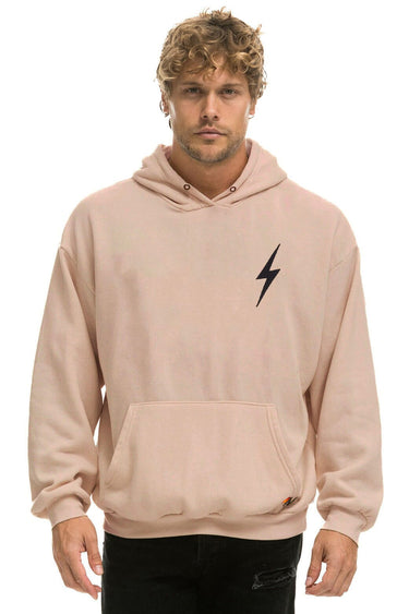 BOLT STITCH RELAXED PULLOVER HOODIE - SAND