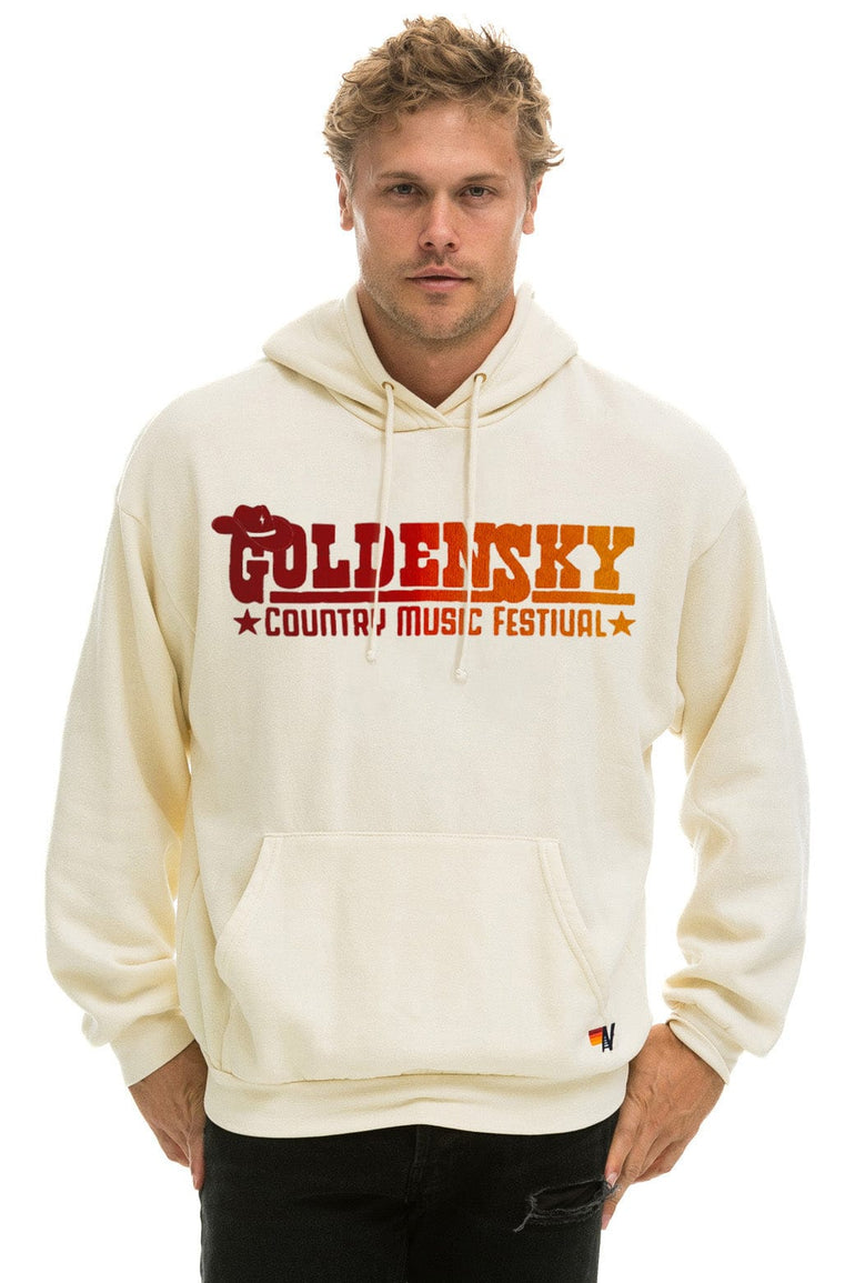 GOLDENSKY FESTIVAL 2024 PULLOVER HOODIE RELAXED - VINTAGE WHITE