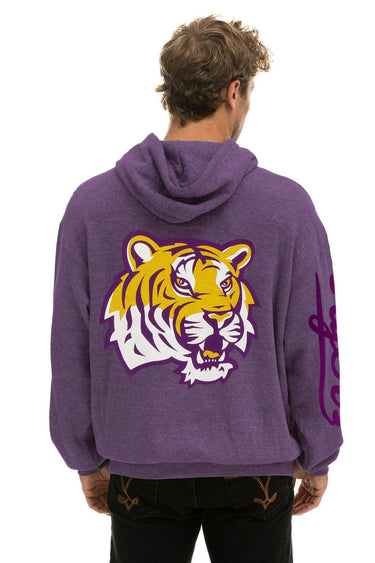 LSU TIGER RELAXED PULLOVER HOODIE  - GRAPE