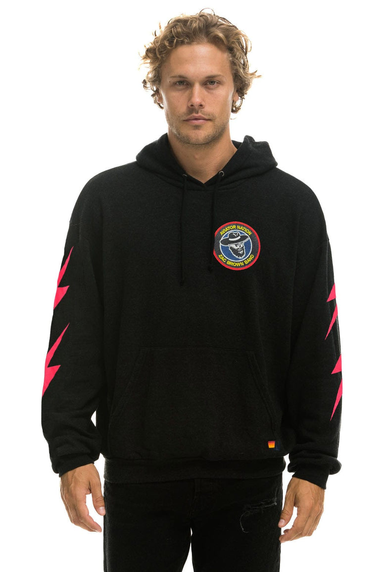 ZAC BROWN BAND 2025 RELAXED PULLOVER HOODIE - BLACK
