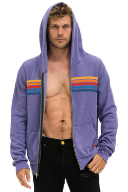5 STRIPE HOODIE - LAVENDER